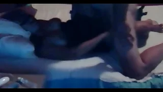 Smashing her step Dad again-- computer webcam